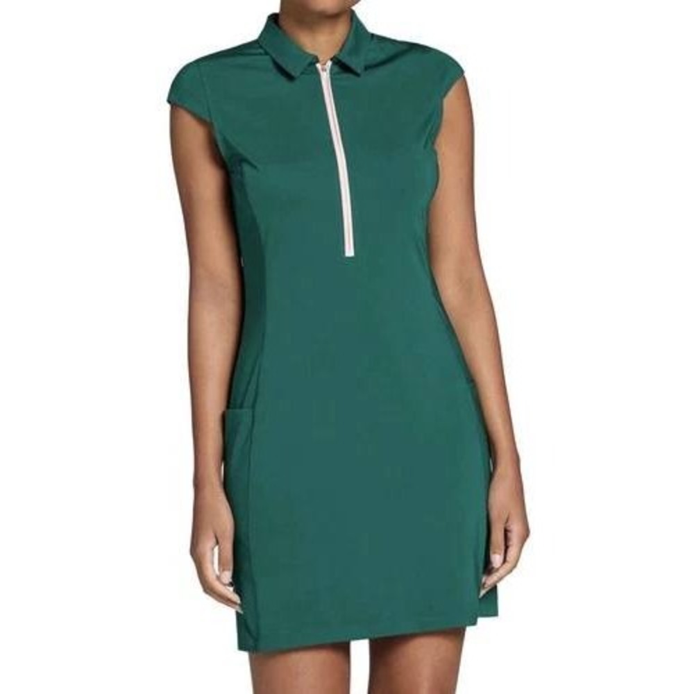 Walter Hagen P11 Golf Dress XXL NWT Forest Green Zip Polo Sporty Preppy Athletic